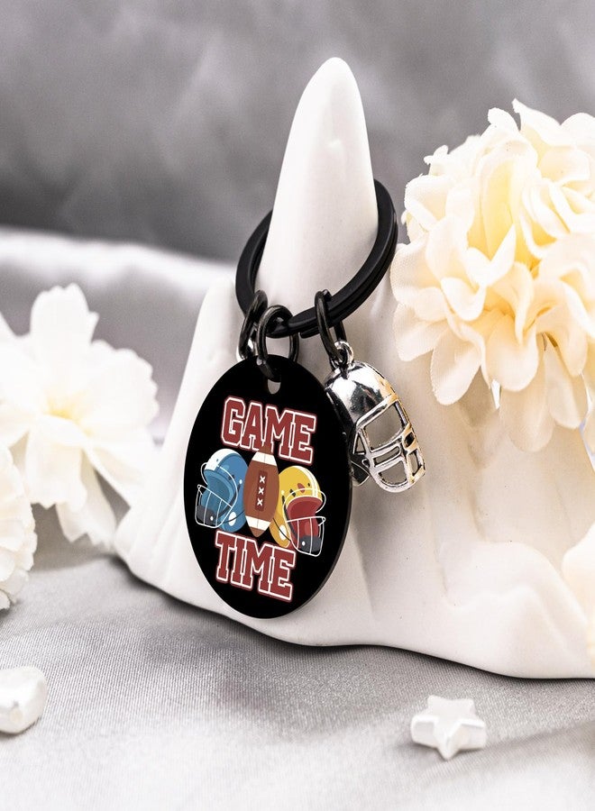MOEXUKO Football Keychain Football Birthday Party Decorations Superbowl Party Decorations 2026 Footballs Gifts for Men Player Footballs Themed Gifts Game Time Keyring - Image 4